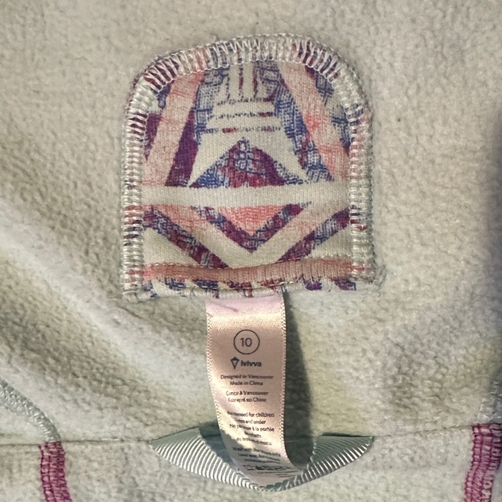 IVIVVA by Lululemon Purple/Pink and Blue Patterned Kids Hoodie - Picture 6 of 7